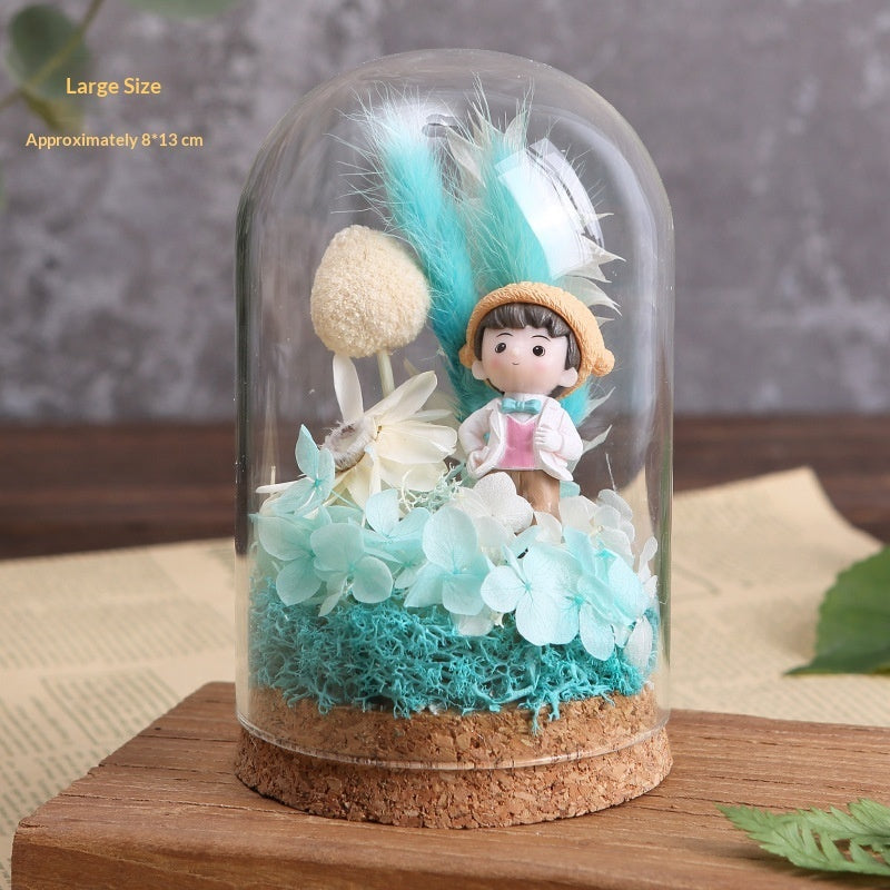 DIY Craft Kit Handmade Ornament Dried Flowers Glass Dome