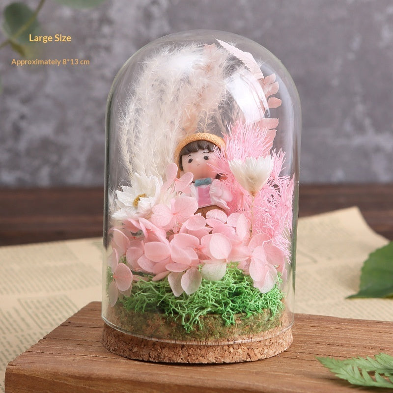 DIY Craft Kit Handmade Ornament Dried Flowers Glass Dome