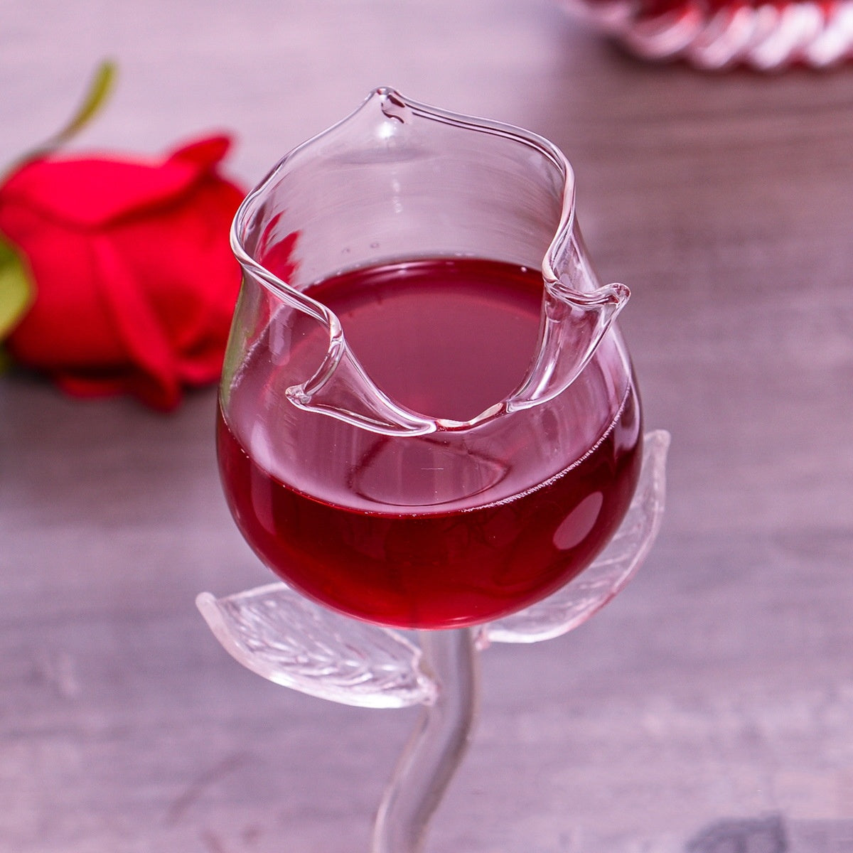 Creative Rose Shaped Wine Glass