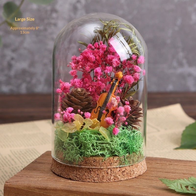 DIY Craft Kit Handmade Ornament Dried Flowers Glass Dome