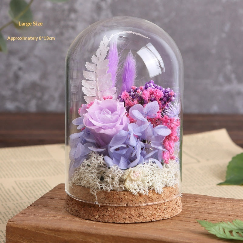 DIY Craft Kit Handmade Ornament Dried Flowers Glass Dome