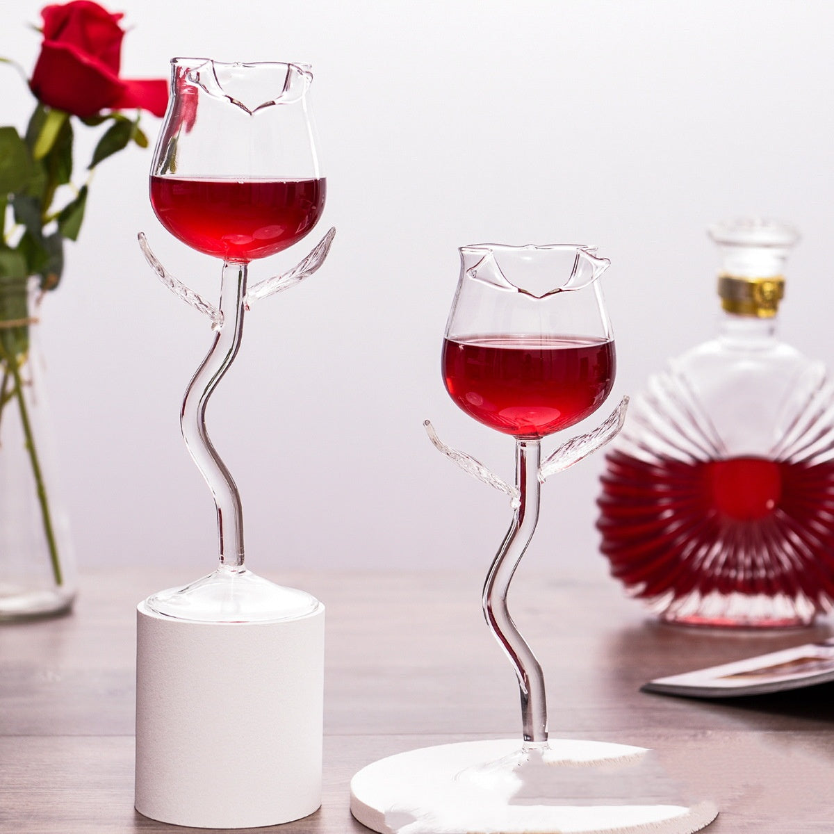 Creative Rose Shaped Wine Glass