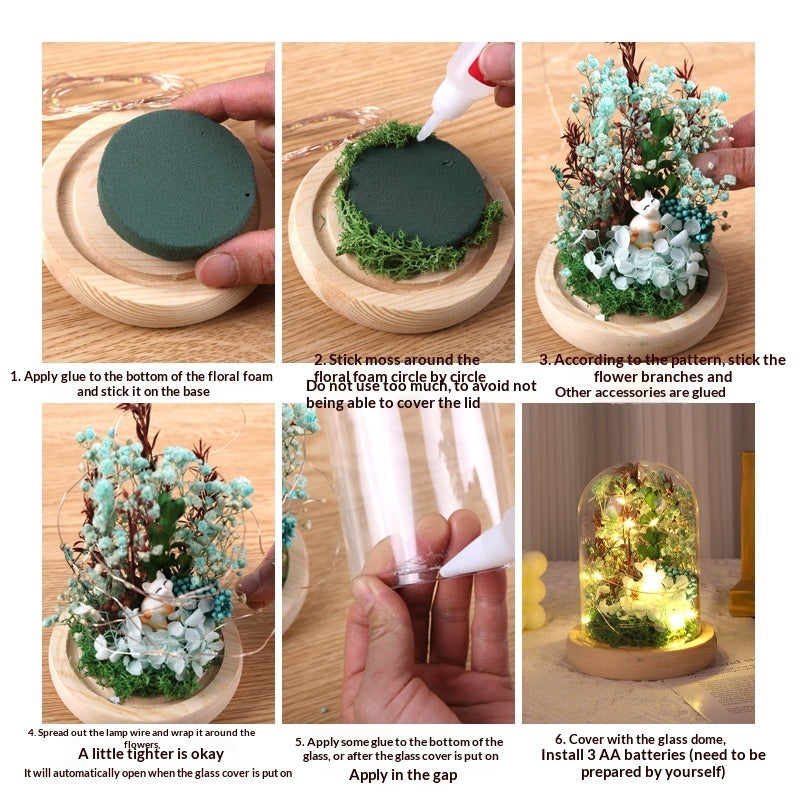 Preserved Flower DIY Materials Glass Dome Handmade