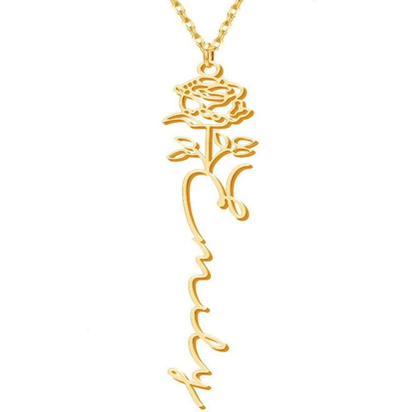 Stainless Steel English Letter Name Necklace