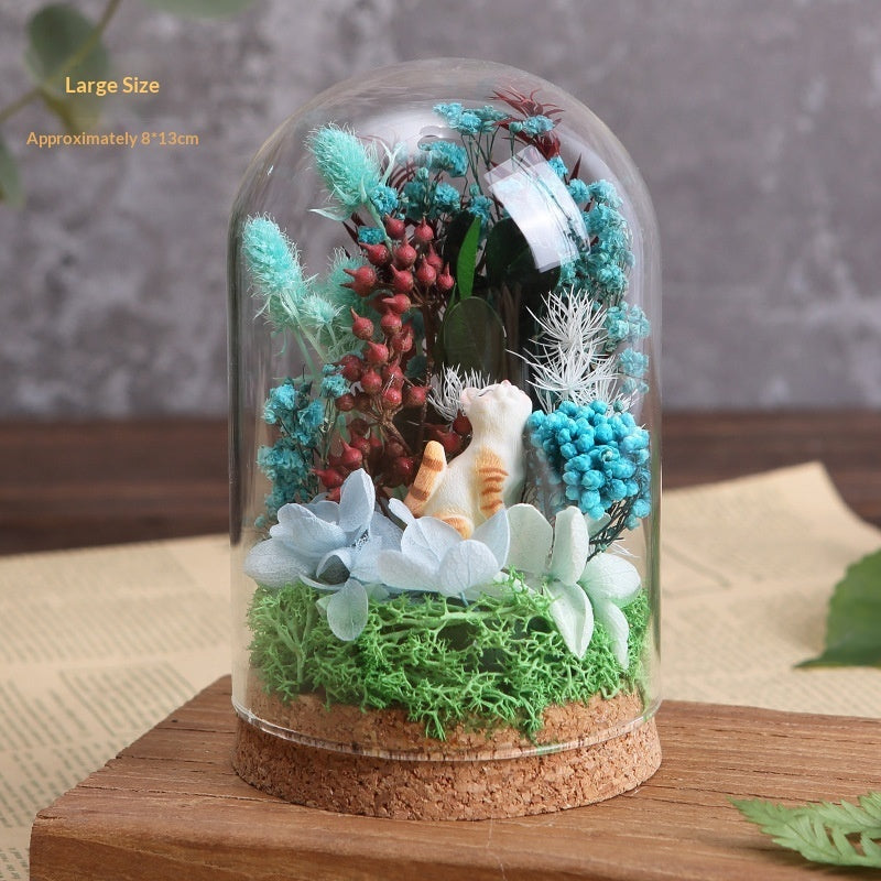 DIY Craft Kit Handmade Ornament Dried Flowers Glass Dome