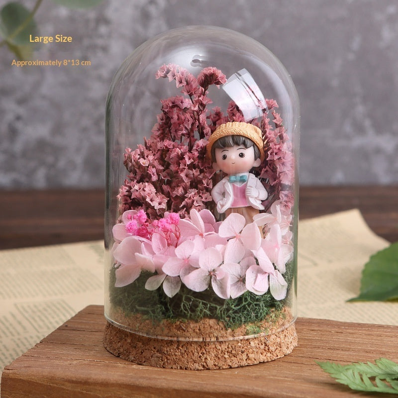 DIY Craft Kit Handmade Ornament Dried Flowers Glass Dome