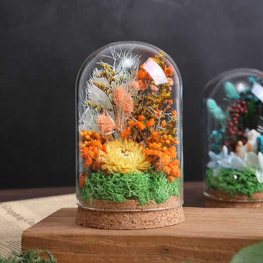 DIY Craft Kit Handmade Ornament Dried Flowers Glass Dome